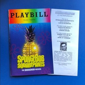 SPONGEBOB BWAY PRIDE PLAYBILL WITH UNDERSTUDY SLIP